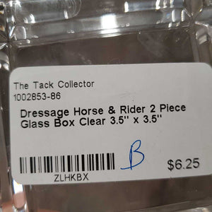 Dressage Horse & Rider 2 Piece Glass Box
