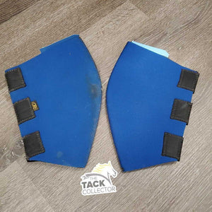 Pr Neoprene Hock Boots, velcro *older, 1 - like new, 1 - gc, stains, dirty