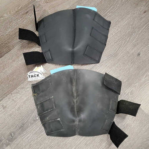 Pr Neoprene Hock Boots, velcro *older, 1 - like new, 1 - gc, stains, dirty