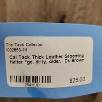 Thick Leather Grooming Halter *gc, dirty, older
