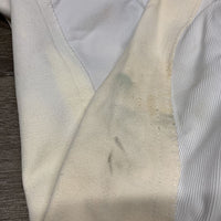 'Stretch Cord" Full Suede Seat Breeches *vgc, mnr stains & discoloured spots, mnr pills, seam puckers

