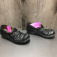 Slip On Leather Shoes *gc, mnr dirt, toes: v.scuffed & peeling, creases, peeling inner heel-L
