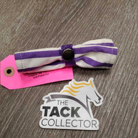 Reversible Cotton Dog Collar Bow Tie, snap center *gc, mnr faded, stains & rubs
