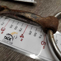 Thin Western Sweet Iron Loose Ring Bit *fair, gunkj - dirty, residue, stained, v.rusty, scuffs
