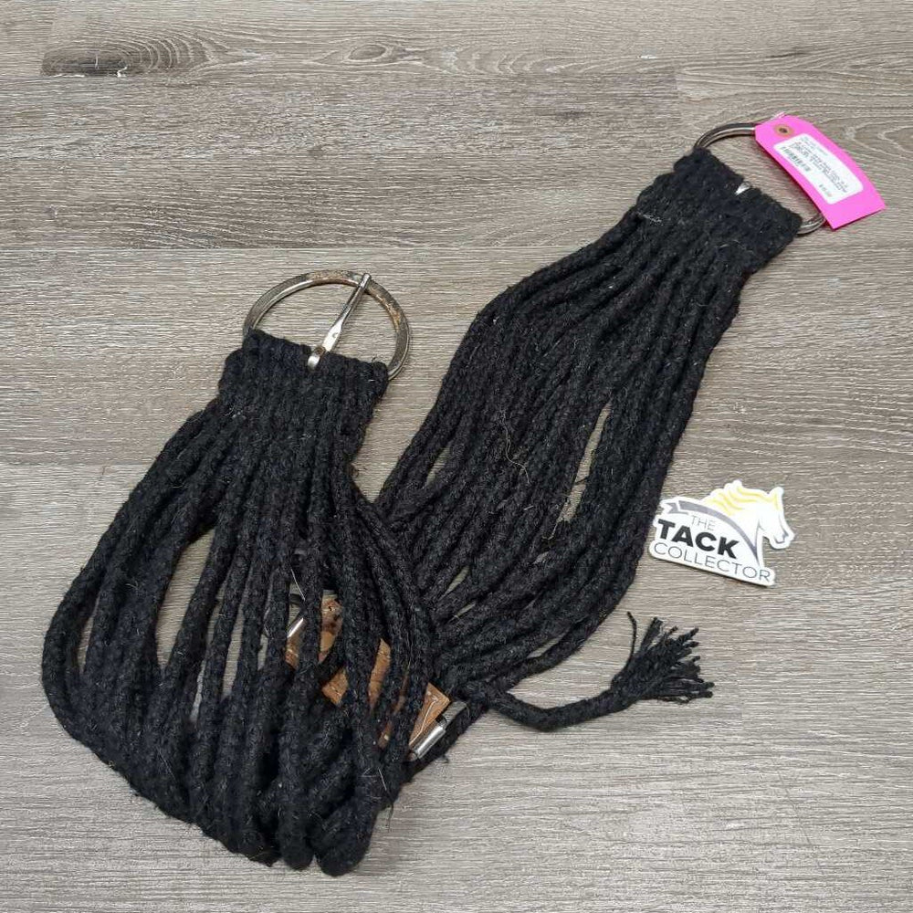 19 Cotton String Rope Cinch, 1x D Rings *gc, clean, snags, rust, strings: 2 BROKEN & loose