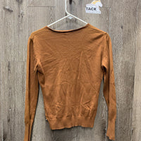 LS V Neck Cotton Sweater *gc, faded & discolored spots
