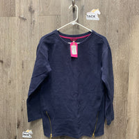 LS Hvy Ridges Shirt, 2x side zips *gc, faded?, mnr hair
