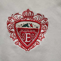 SS Polo Show Shirt, 1/3 Zip up *vgc, stains, seam puckers, light dye bleed on sleeves