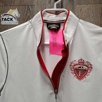 SS Polo Show Shirt, 1/3 Zip up *vgc, stains, seam puckers, light dye bleed on sleeves
