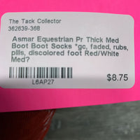 Pr Thick Med Boot Boot Socks *gc, faded, rubs, pills, discolored foot
