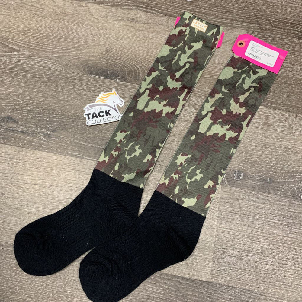 Pr Tall Nylon Riding Boot Socks, thick foot *like new