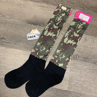Pr Tall Nylon Riding Boot Socks, thick foot *like new

