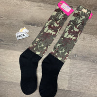 Pr Tall Nylon Riding Boot Socks, thick foot *like new
