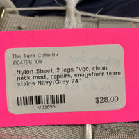 Nylon Sheet, 2 legs *vgc, clean, neck mod., repairs, snags/mnr tears, stains
