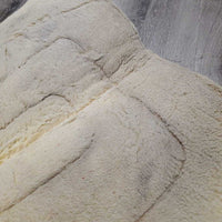 Woven Top Fleece Western Saddle *gc, dirty, stained, hairy, clumpy pilly fleece, compressed edges
