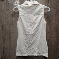 SS Shirt, 1/4 Blouse - Button Up *gc, stains, seam puckeres
