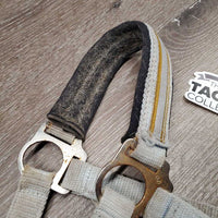 Padded Nylon Halter, snap *fair/gc, dirty, stained, hairy, rusty, mnr fraying, faded, older
