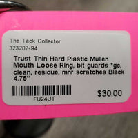 Thin Hard Plastic Mullen Mouth Loose Ring, bit guards *gc, clean, residue, mnr scratches
