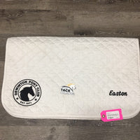 Quilt Baby Saddle Pad, "DeWinton PC & Greenhawk" *gc, clean, dingy, stains, pilly
