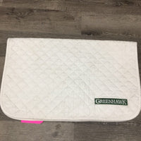 Quilt Baby Saddle Pad, "DeWinton PC & Greenhawk" *gc, clean, dingy, stains, pilly
