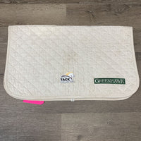 Quilt Baby Saddle Pad, embroidered "DeWinton Pony Club" Ella *gc, stains, pilly, puckered, snags
