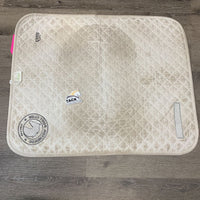 Quilt Baby Saddle Pad, embroidered "DeWinton Pony Club" Ella *gc, stains, pilly, puckered, snags
