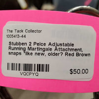 2 Piece Adjustable Running Martingale Attachment, snaps *like new, older?
