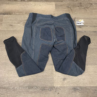 Side Zip Denim Full Seat Breeches, add-ons *gc, seam puckers, older, sm puckers, pilly extensions
