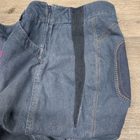 Side Zip Denim Full Seat Breeches, add-ons *gc, seam puckers, older, sm puckers, pilly extensions
