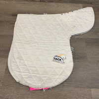 Thin Quilt Fitted Dressage Saddle Pad *gc/fair, torn edge, clean, older, stains, dingy
