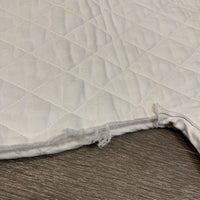 Thin Quilt Fitted Dressage Saddle Pad *gc/fair, torn edge, clean, older, stains, dingy
