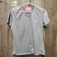 KLlovelia SS V-Neck T-Shirt V Neck T Shirt *vgc, curled bottom edge
