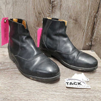 Pr Paddock Boots, Back Zips *vgc, mnr dirt, loose stitching edges, rubs, scuffs & scratches
