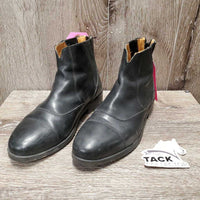 Pr Paddock Boots, Back Zips *vgc, mnr dirt, loose stitching edges, rubs, scuffs & scratches
