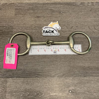 Hvy Med Eggbutt Snaffle Bit *gc, older, scuffs, clean, discolored, scrapes, chews, loose joints
