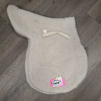 Fitted Fleece Hunter Saddle Pad *gc, v. mnr dirt, hair, dingy, clumpy fleece
