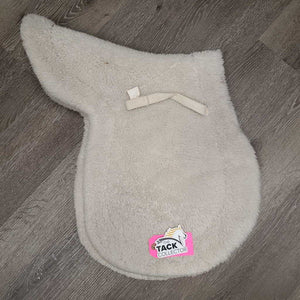 Fitted Fleece Hunter Saddle Pad *gc, v. mnr dirt, hair, dingy, clumpy fleece