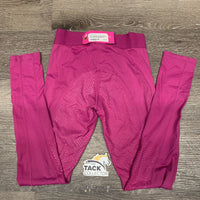 JUNIORS Full Sticky Seat Tight Breeches *gc, peeling stickys, mnr rubs & pills
