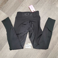 JUNIORS Full Seat Sticky Riding Tight Breeches, waist pocket *gc, hair, linty?pilly inside, pulled/loose knee stitching, rubs
