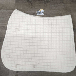 Quilt Dressage Saddle Pad *gc, older, clean, cut tabs, puckers, stains, rubs, pills