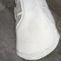 Pr Closed Hind Boots, velcro *fair/gc, clean, edges: torn & undone seams, velcro: hairy, weak & discolored
