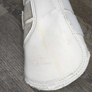 Pr Closed Hind Boots, velcro *fair/gc, clean, edges: torn & undone seams, velcro: hairy, weak & discolored