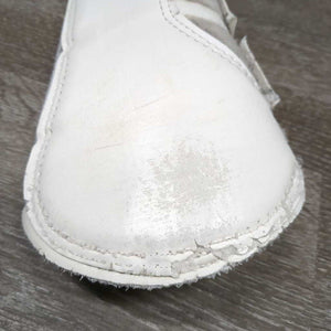 Pr Closed Hind Boots, velcro *fair/gc, clean, edges: torn & undone seams, velcro: hairy, weak & discolored