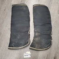 Pr Front Shipping Boots *v.dirty, stains, sm holes, hairy velcro, faded, snags
