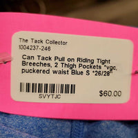 Pull on Riding Tight Breeches, 2 Thigh Pockets *vgc, puckered waist
