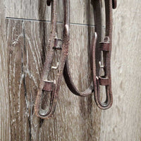 Leather Bridle, Schockemoehle Bling Browband *No Noseband, fair, dry, stiff, dirty, mismatched, missing crystals, scraped edges
