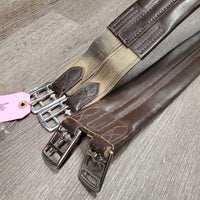 Thin Vinyl - Leather Girth, 1x els *gc, clean, loose thread/mnr undone stitch, stiff, rubs, stains, residue, mnr dirt
