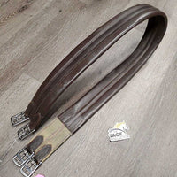 Thin Vinyl - Leather Girth, 1x els *gc, clean, loose thread/mnr undone stitch, stiff, rubs, stains, residue, mnr dirt
