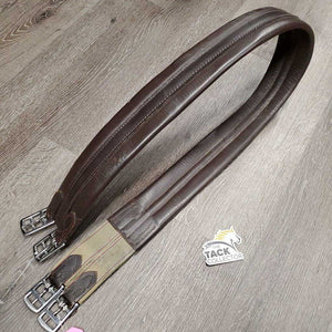 Thin Vinyl - Leather Girth, 1x els *gc, clean, loose thread/mnr undone stitch, stiff, rubs, stains, residue, mnr dirt