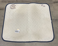 Quilt Baby Pad *gc, cotton top added, stained, mnr hair, mnr torn puckered binding, faded, bleach spot, faded
